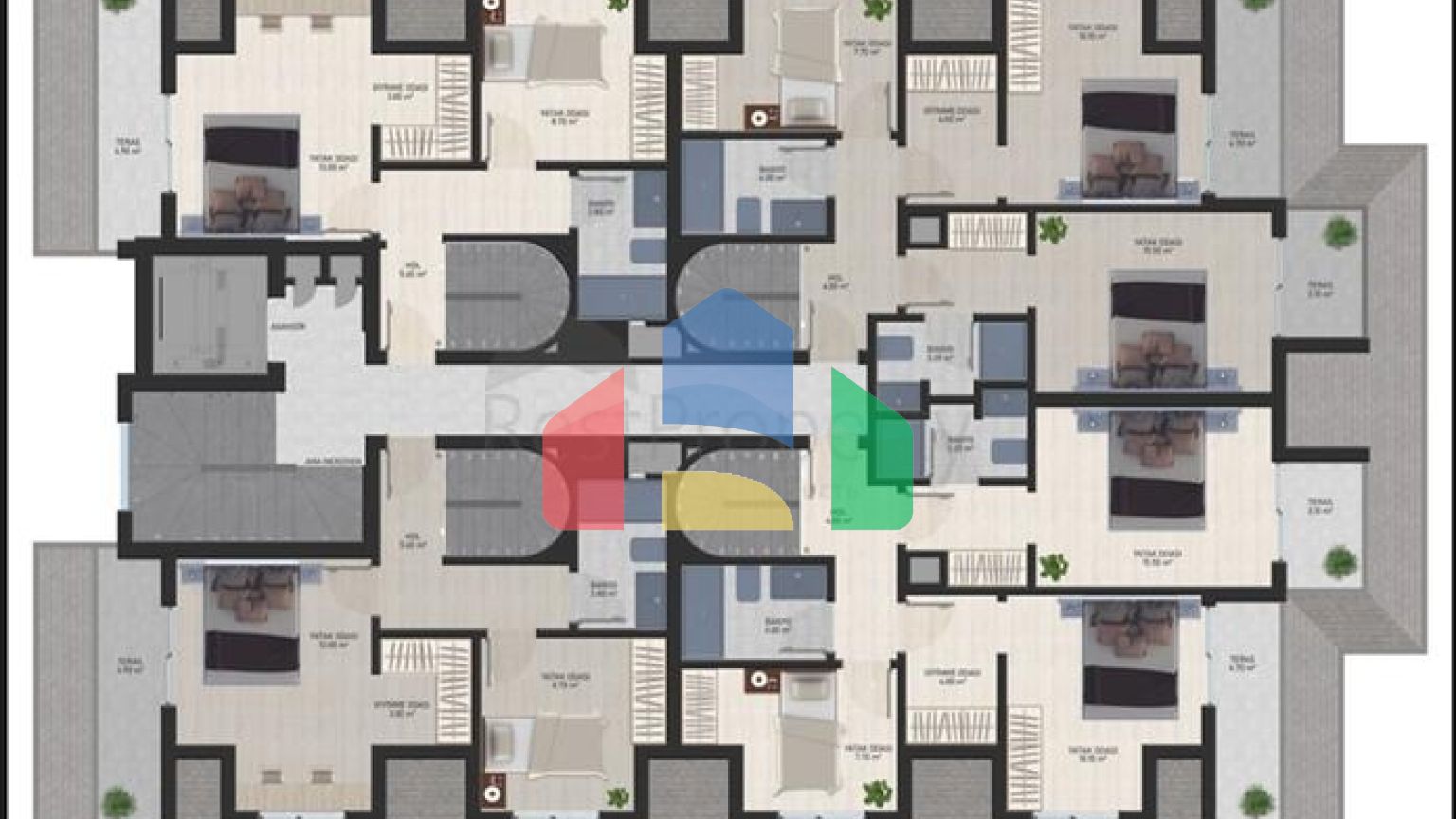 Бутик – комплекс в Махмутларе в 800 м от моря