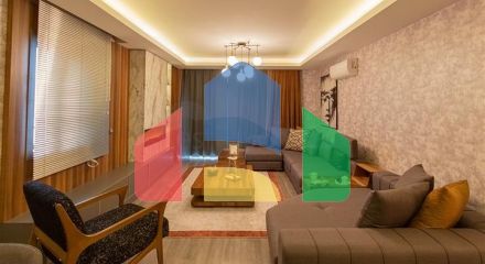 Меблированная квартира 2+1 на первой береговой линии в Махмутларе