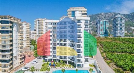 Квартира 1+1 в районе Махмутлар