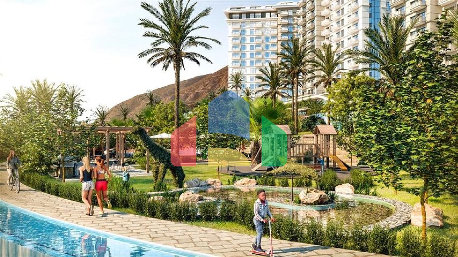 Квартира 1+1 в районе Махмутлар