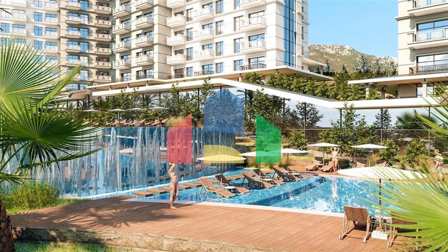 Квартира 1+1 в районе Махмутлар