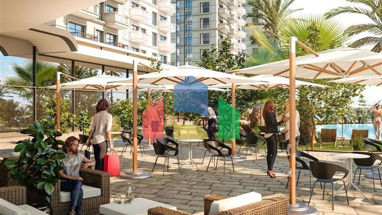 Квартира 1+1 в районе Махмутлар