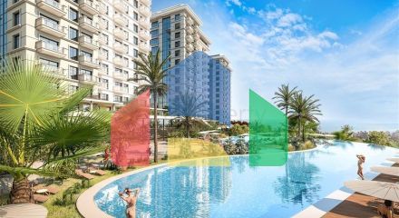 Квартира 1+1 в районе Махмутлар