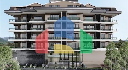 Квартира плануванням 1 + 1 в споруджуваному будинку району Махмутлар