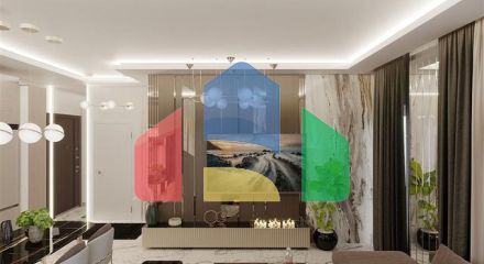 Квартира планировкой 1+1 в строящемся доме района Махмутлар