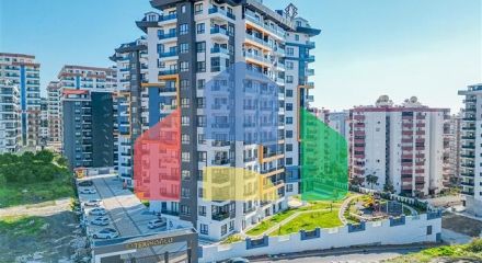 Квартира 1+1 в новом жилом комплексе района Махмутлар