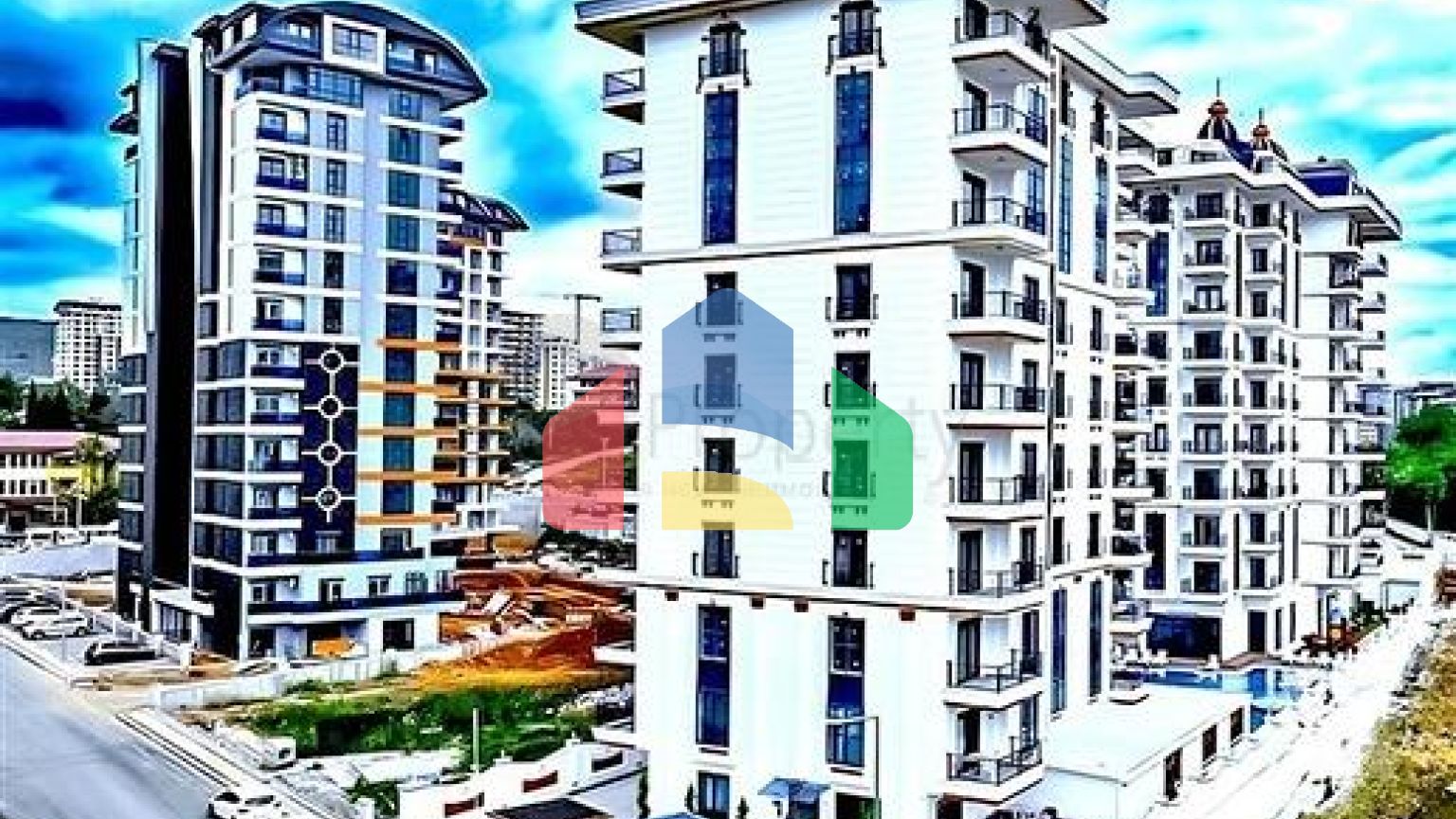 Новый квартира 1+1 в районе Махмутлар