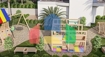 One-bedroom apartment with panoramic mountain views in the Mahmutlar area