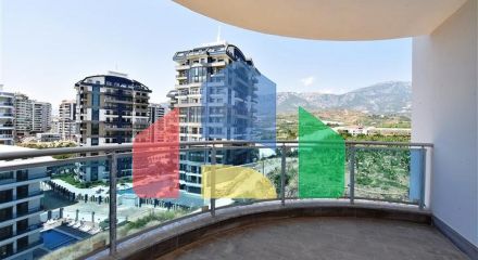 One-bedroom apartment with panoramic mountain views in the Mahmutlar area