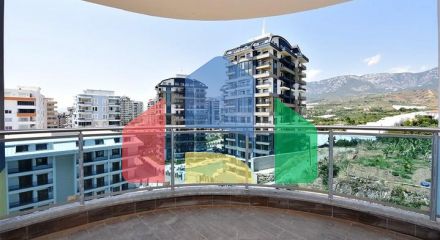 One-bedroom apartment with panoramic mountain views in the Mahmutlar area