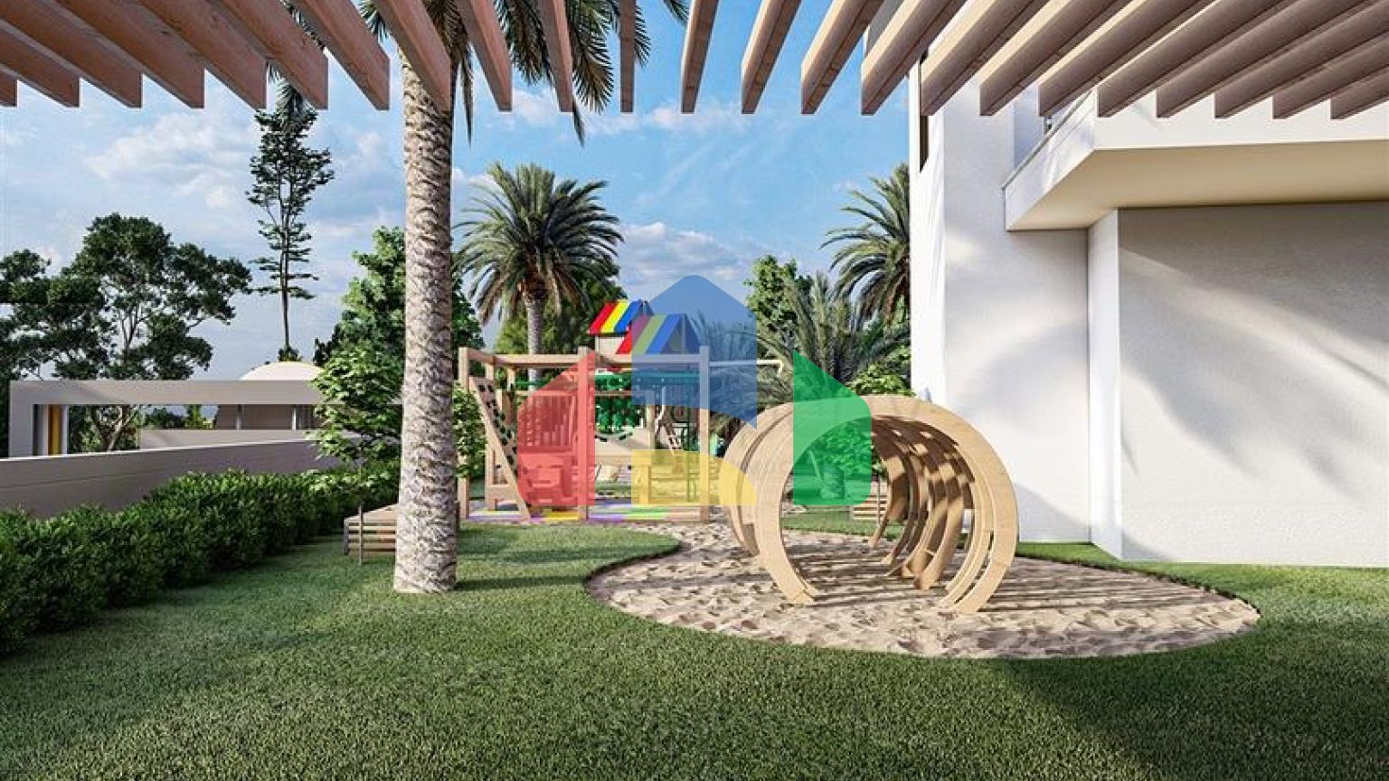 Двухкомнатная квартира с панорамным видом на горы в районе Махмутлар