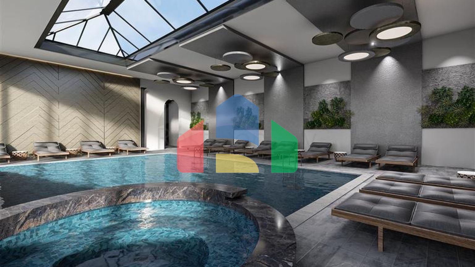 Двухкомнатная квартира с панорамным видом на горы в районе Махмутлар