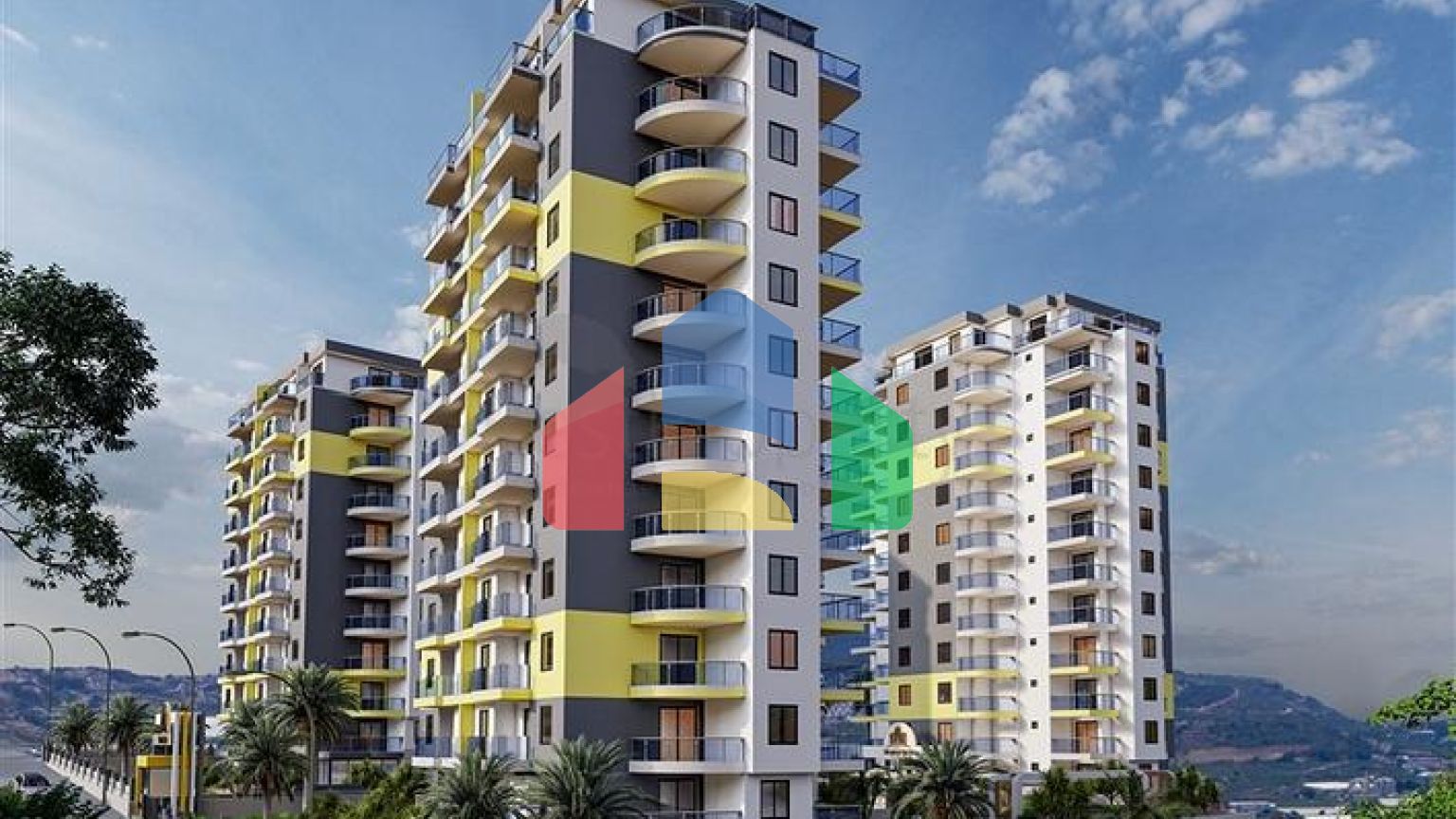 Двухкомнатная квартира с панорамным видом на горы в районе Махмутлар