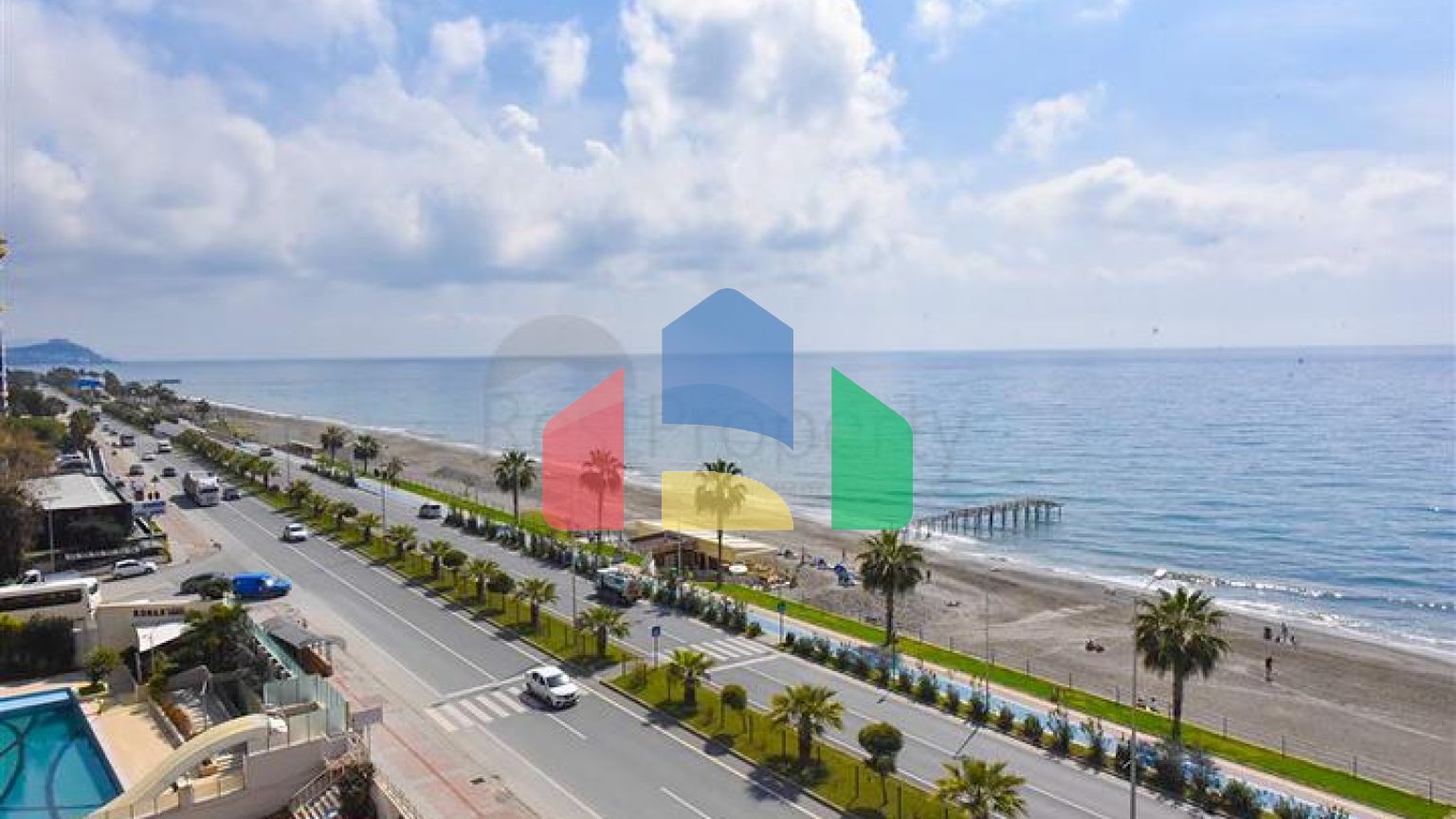 Квартира 2+1 на первой линии в районе Махмутлар