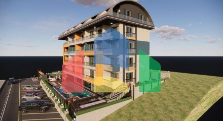 1+1 apartment in one of the new complexes of Mahmutlar district