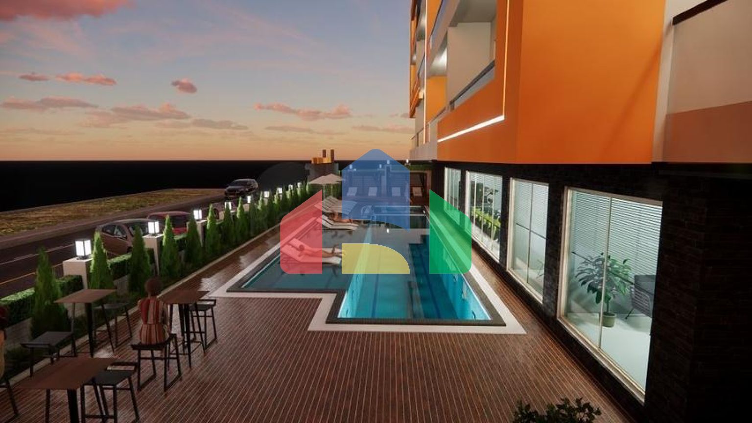 Квартира 1+1 в одном из новых комплексов района Махмутлар