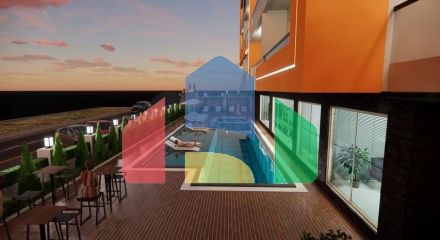 Квартира 1+1 в одном из новых комплексов района Махмутлар