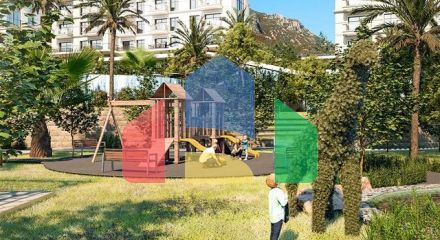 Квартира 1 + 1 в комплексі готельної концепції в районі Махмутлар