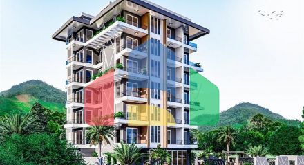 Apartments in a new residential complex in Mahmutlar