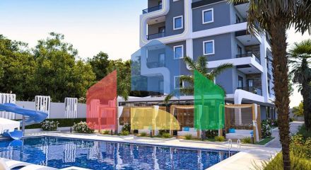 1+1 apartment in a premium complex in Mahmutlar district