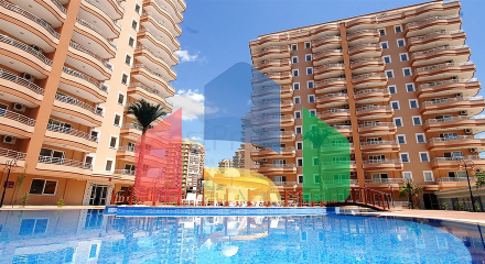 Furnished penthouse in a complex in the Mahmutlar area