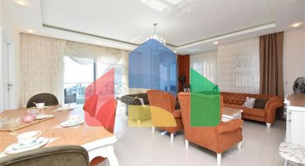 2+1 apartment with separate kitchen 125 m from the sea in Mahmutlar district