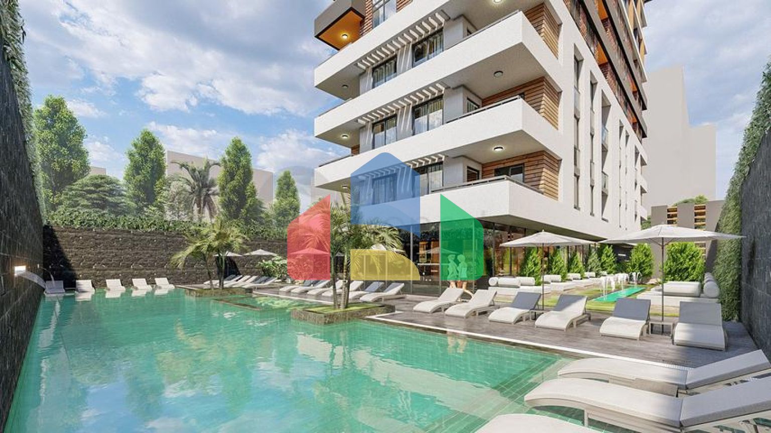 Квартира 1+1 в районе Махмутлар