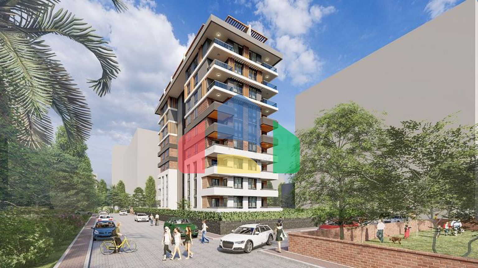 Квартира 1+1 в районе Махмутлар