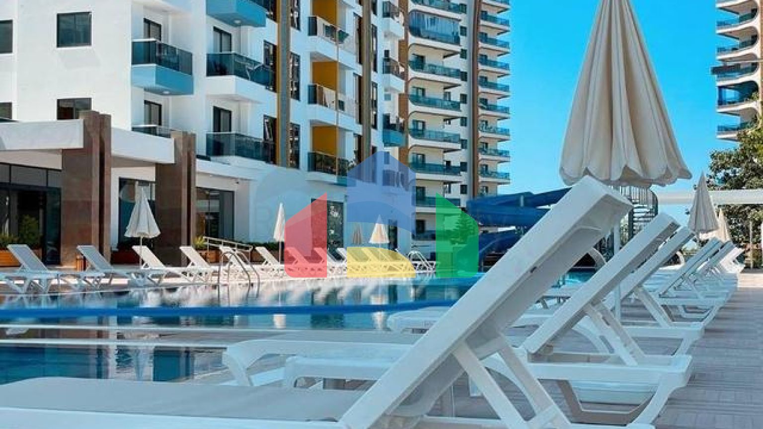 Квартира 1+1 в новом комплексе в районе Махмутлар