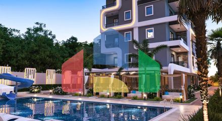 Квартира 1+1 в комплексе в комплексе прмиум класса в районе Махмутлар