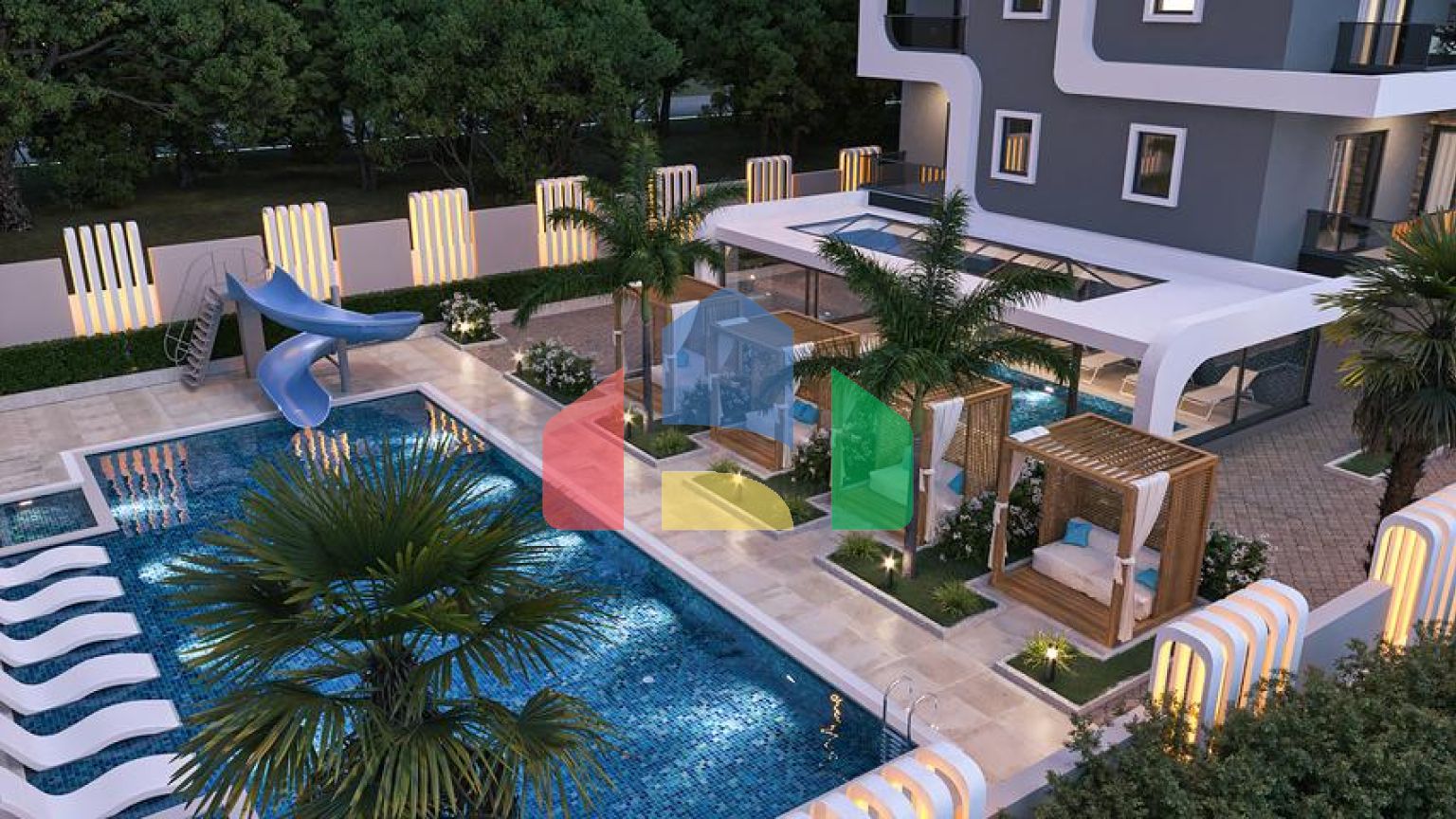 Квартира 1+1 в комплексе в комплексе прмиум класса в районе Махмутлар