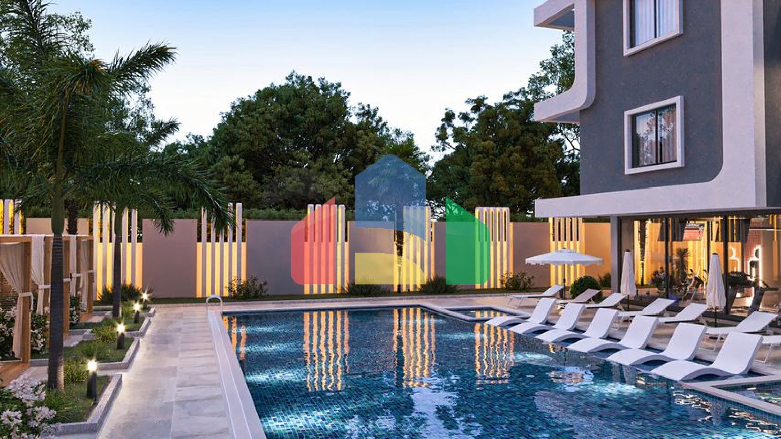 Квартира 1+1 в комплексе в комплексе прмиум класса в районе Махмутлар