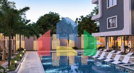 Квартира 1+1 в комплексе в комплексе прмиум класса в районе Махмутлар