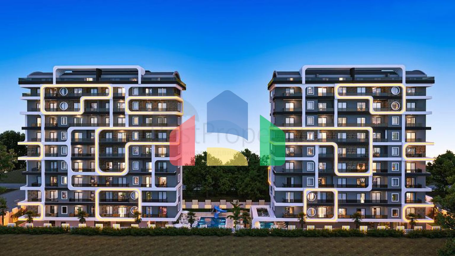 Квартира 1+1 в комплексе в комплексе прмиум класса в районе Махмутлар