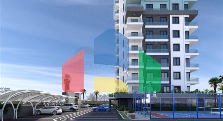 Квартира плануванням 1 + 1 в новому споруджуваним сучасному комплексі в Махмутлар