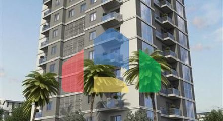 Spacious 1+1 apartment in a building under construction in Mahmutlar district