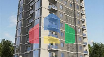 Spacious 1+1 apartment in a building under construction in Mahmutlar district