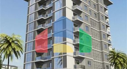 Spacious 1+1 apartment in a building under construction in Mahmutlar district