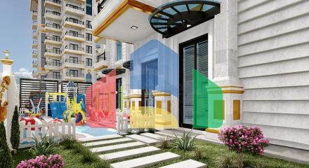 Квартира 1+1 в новом жилом комплексе района Махмутлар