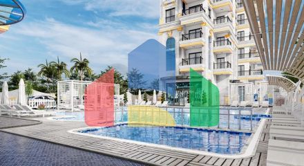 Квартира 1+1 в новом жилом комплексе района Махмутлар