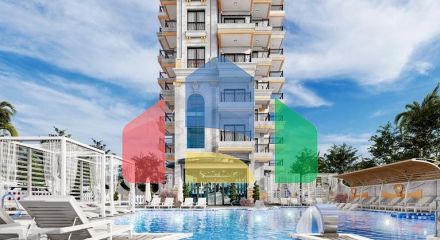 Квартира 1+1 в новом жилом комплексе района Махмутлар