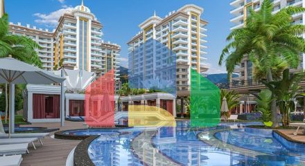 Grand apartments with hotel infrastructure in the Mahmutlar area