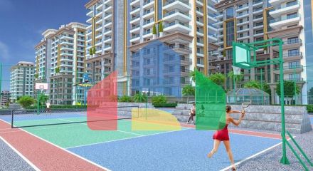 Grand apartments with hotel infrastructure in the Mahmutlar area