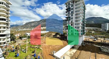 Квартира планировкой 1+1 в строящемся доме в районе Махмутлар