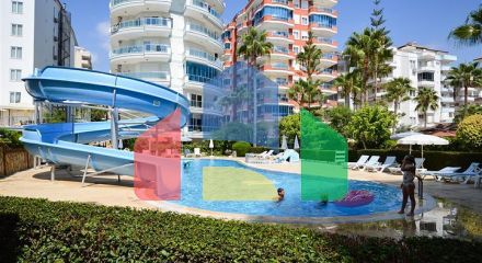 Апартаменты 4+1 в 50 метрах от Средиземного моря