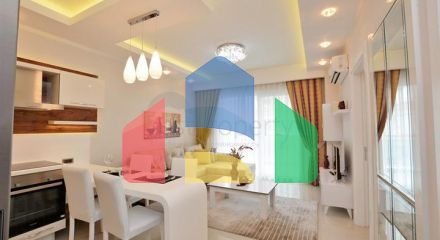 Двухкомнатная квартира в 200 метрах от моря в Махмутларе