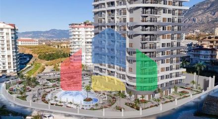 Квартира в строящемся проекте в районе Махмутлар.