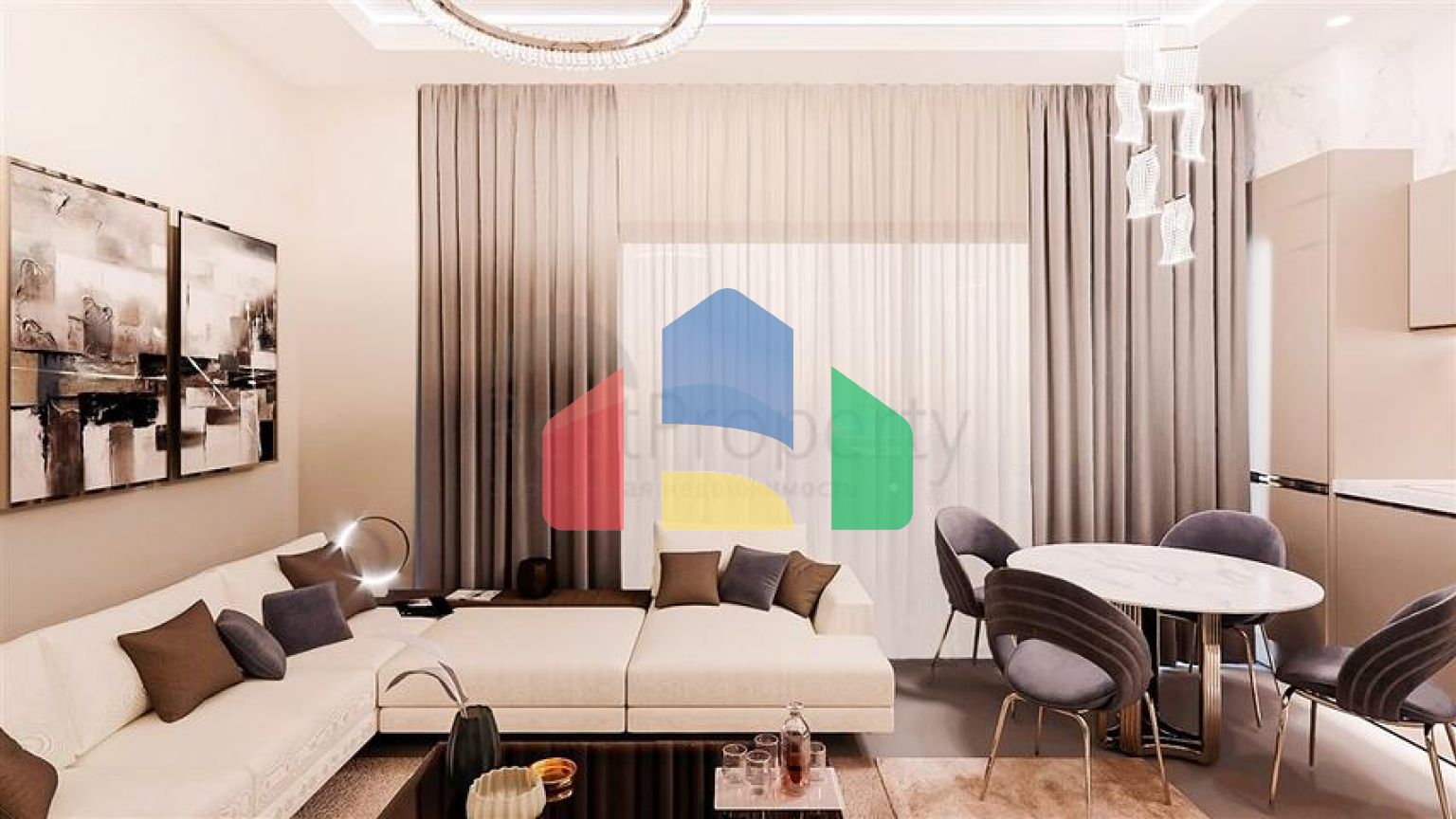 Двокімнатна квартира в новому комплексі району Махмутлар