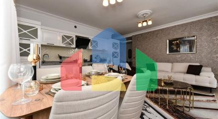 Beautiful apartment in a residence by the sea in the Mahmutlar area.