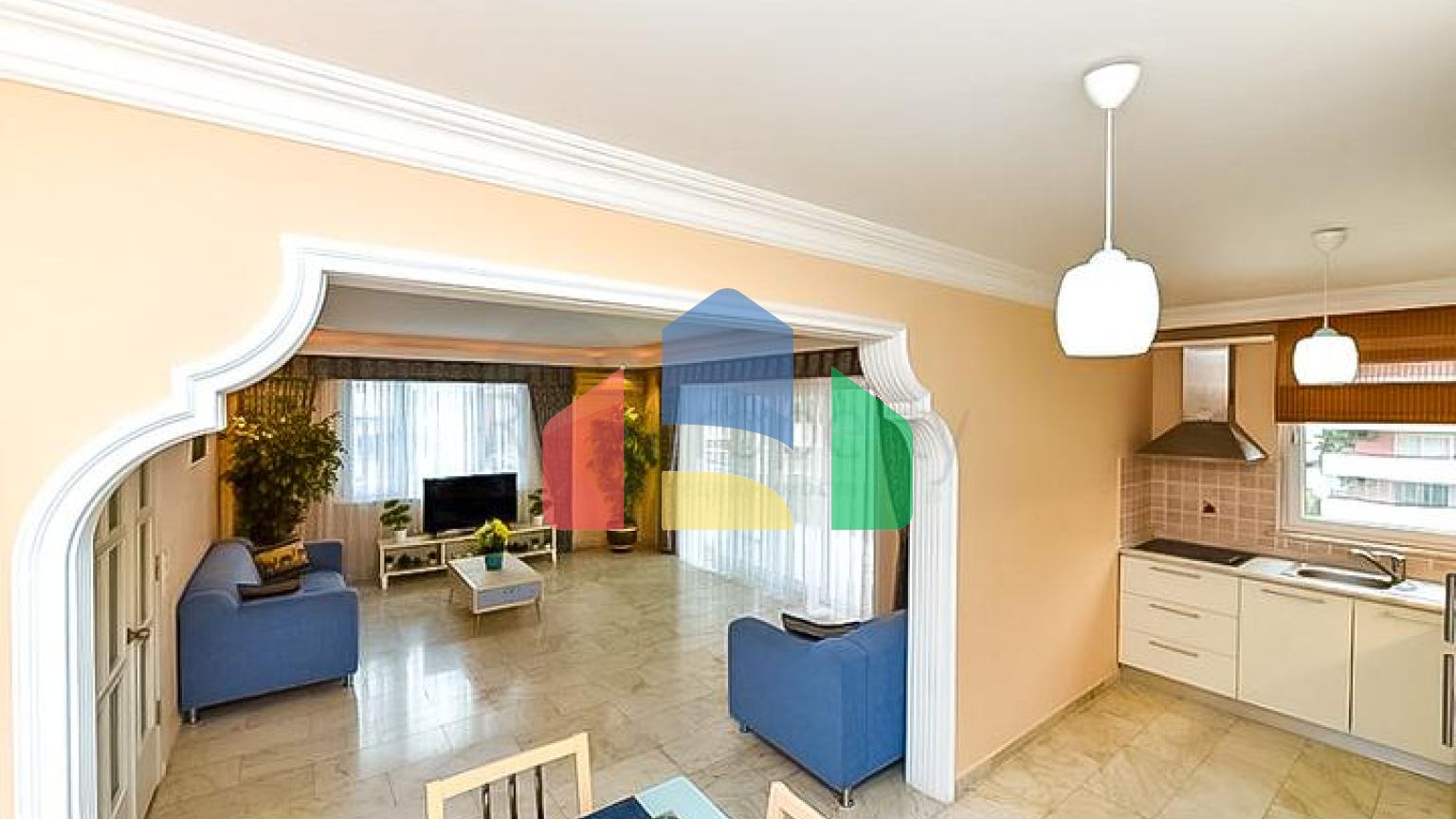 Меблированная квартира 2+1 в 150 м от моря